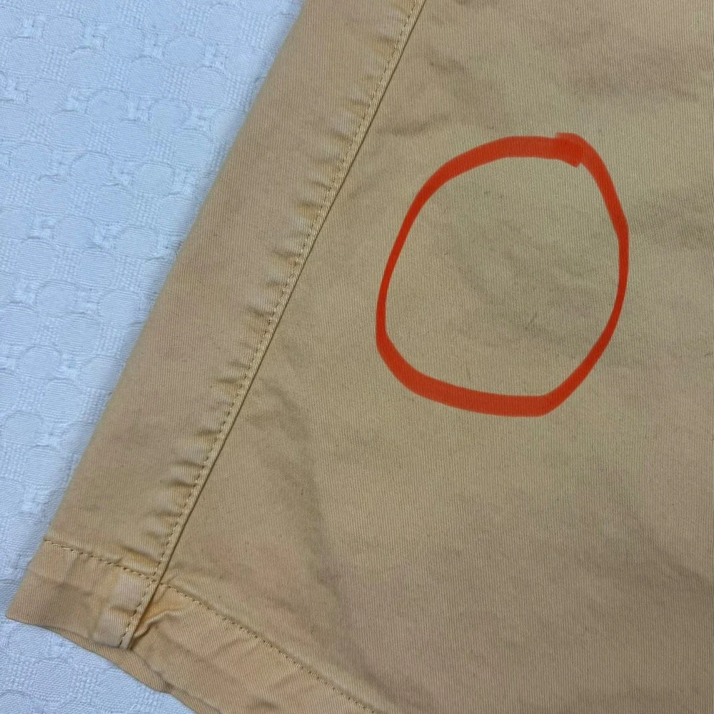 Orvis Chino Shorts Stretch Cotton Casual Mens 36 Light Yellow Khaki Classic Golf